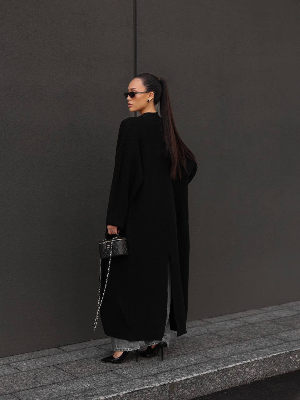 Cardigan “Kashtan” – Elongated Silhouette with Soft Structure