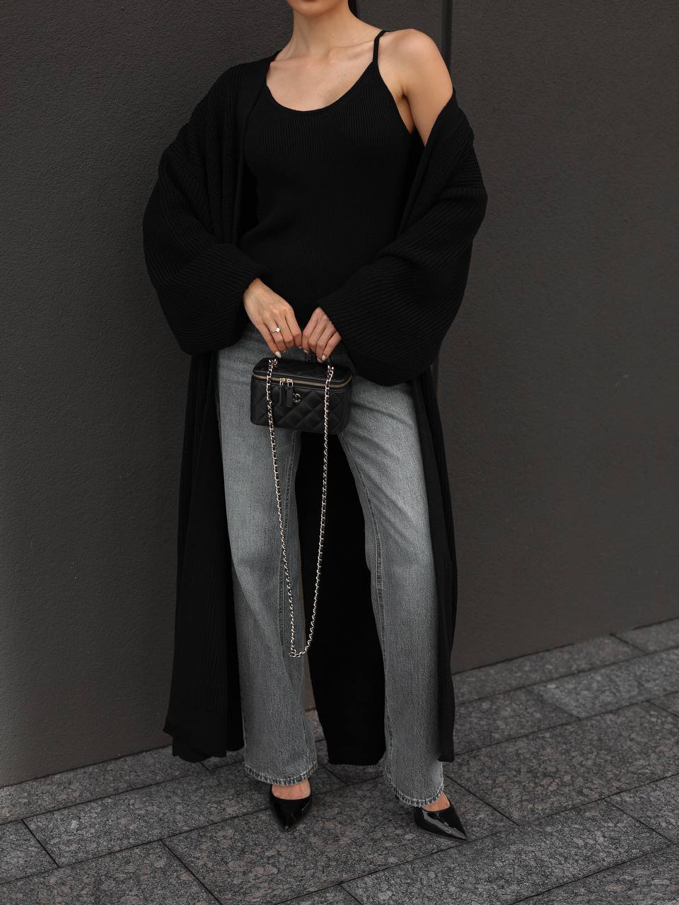 Cardigan “Kashtan” – Elongated Silhouette with Soft Structure