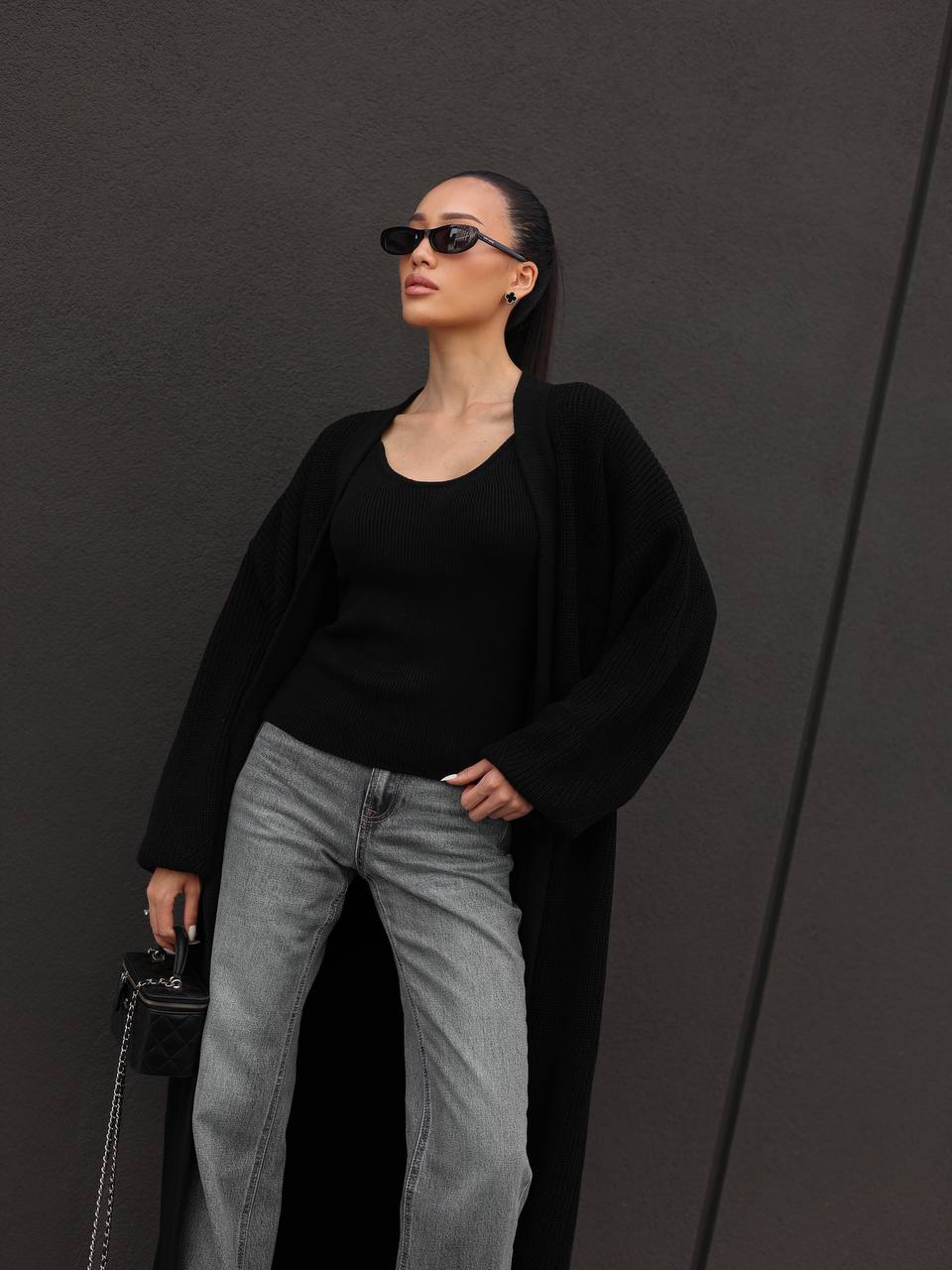 Cardigan “Kashtan” – Elongated Silhouette with Soft Structure