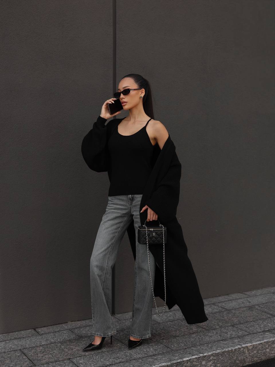 Cardigan “Kashtan” – Elongated Silhouette with Soft Structure