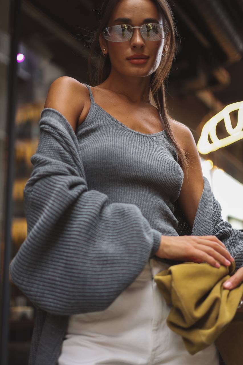 Cardigan “Kashtan” – Elongated Silhouette with Soft Structure