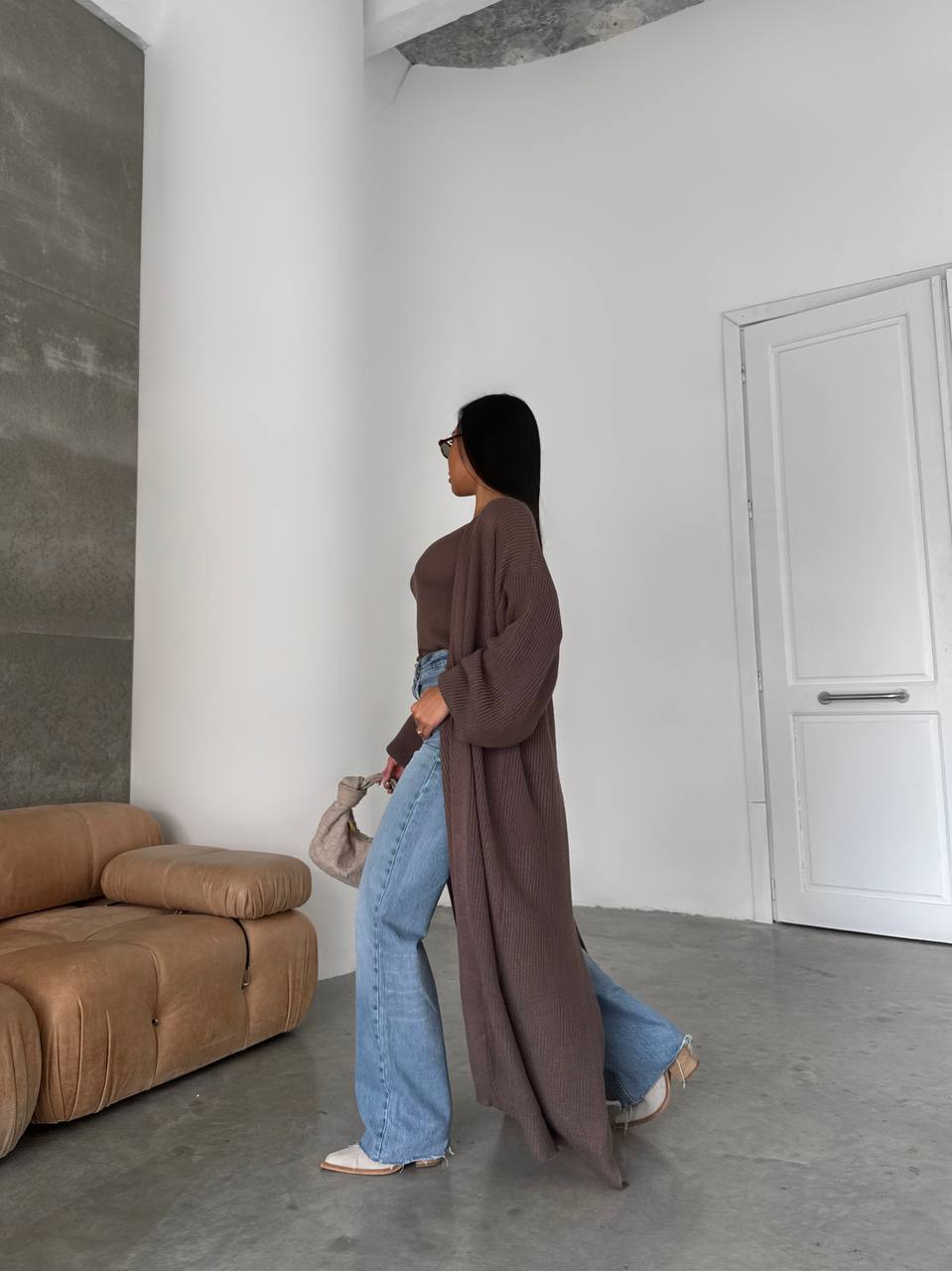 Cardigan “Kashtan” – Elongated Silhouette with Soft Structure
