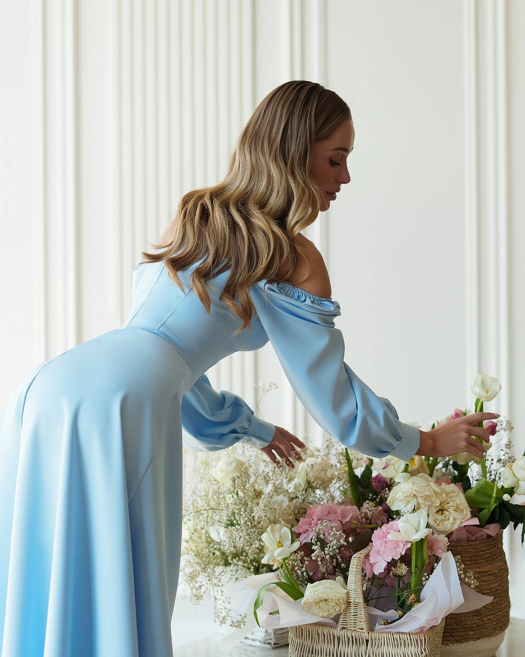 Elegant Evening Dress in Premium Fabric — Dress with Built-in Cups