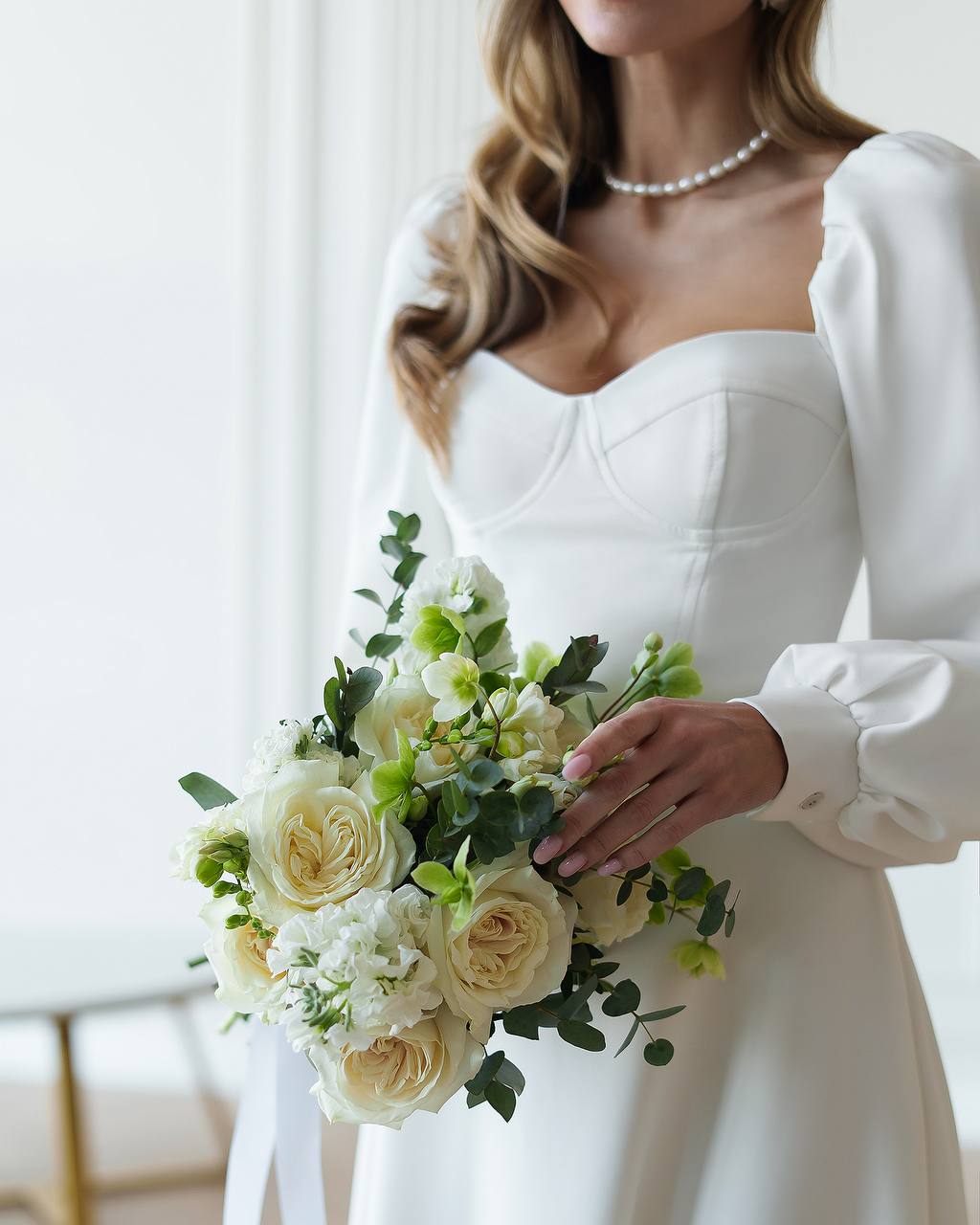 Elegant Evening Dress in Premium Fabric — Dress with Built-in Cups