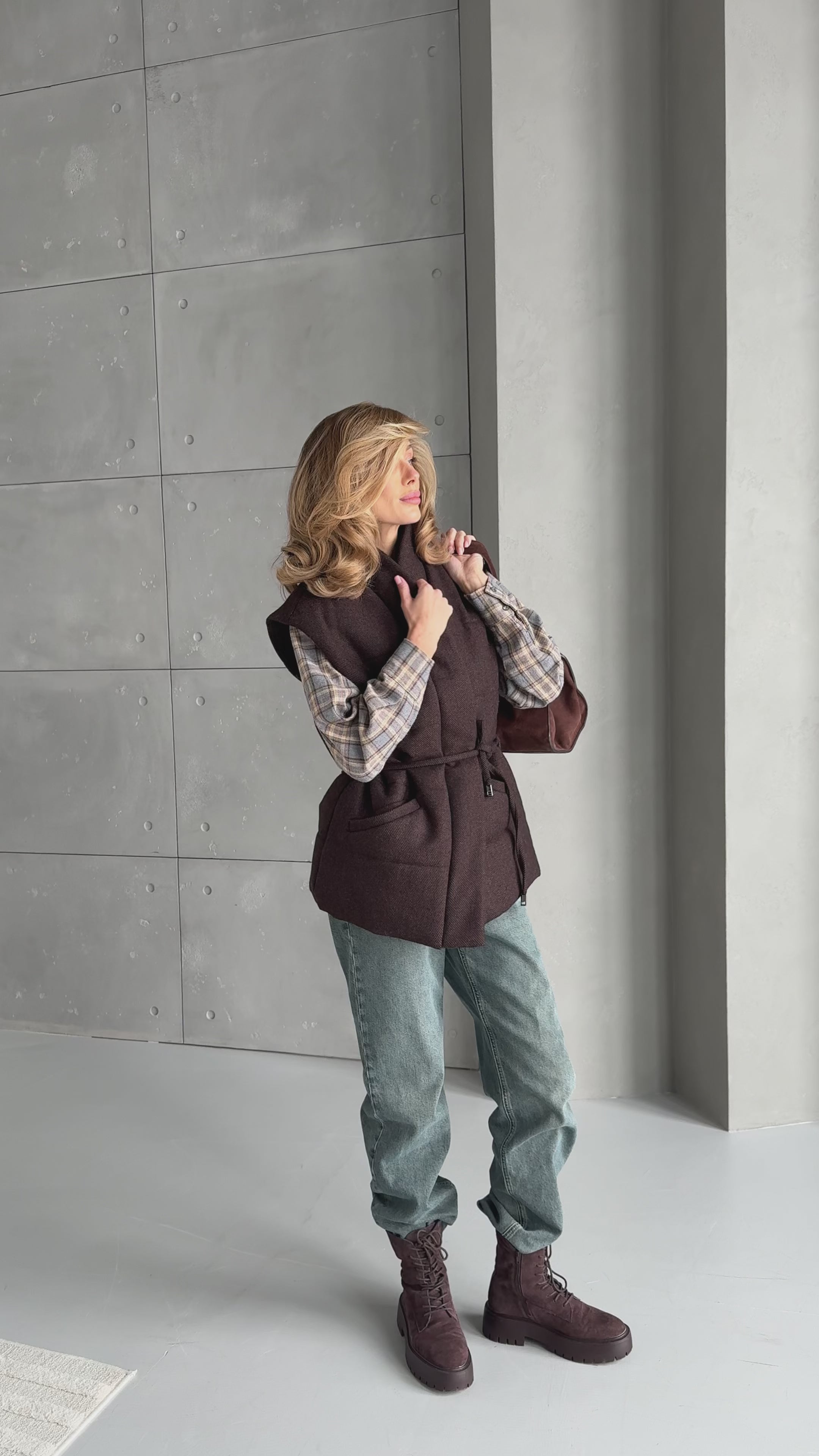 Insulated Waist-Accent Vest “Sindi”